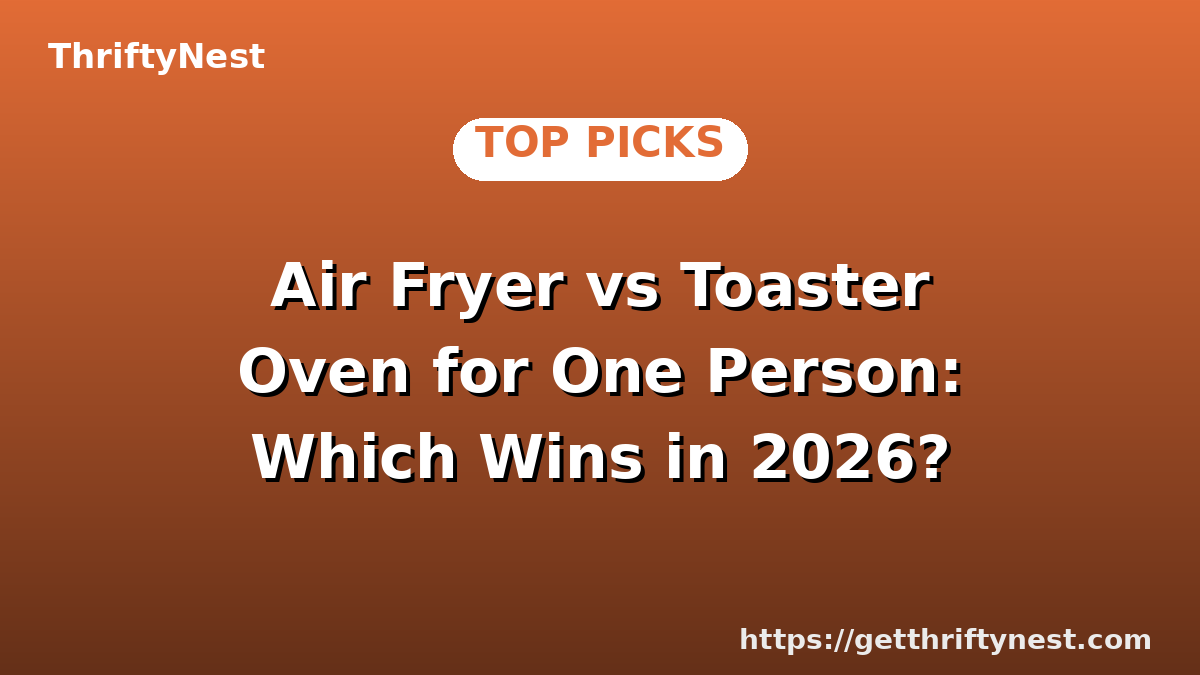 Air Fryer vs Toaster Oven for One Person: Which Wins in 2026?