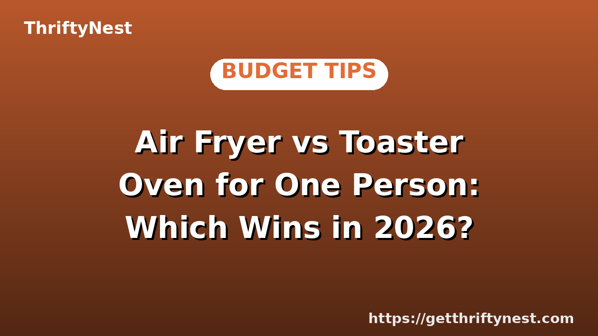 Air Fryer vs Toaster Oven for One Person: Which Wins in 2026?