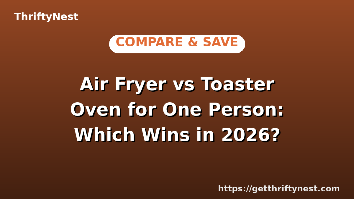 Air Fryer vs Toaster Oven for One Person: Which Wins in 2026?
