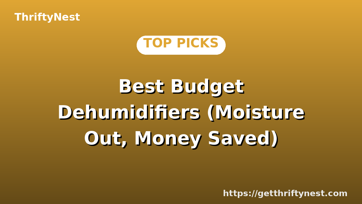 Best Budget Dehumidifiers (Moisture Out, Money Saved)