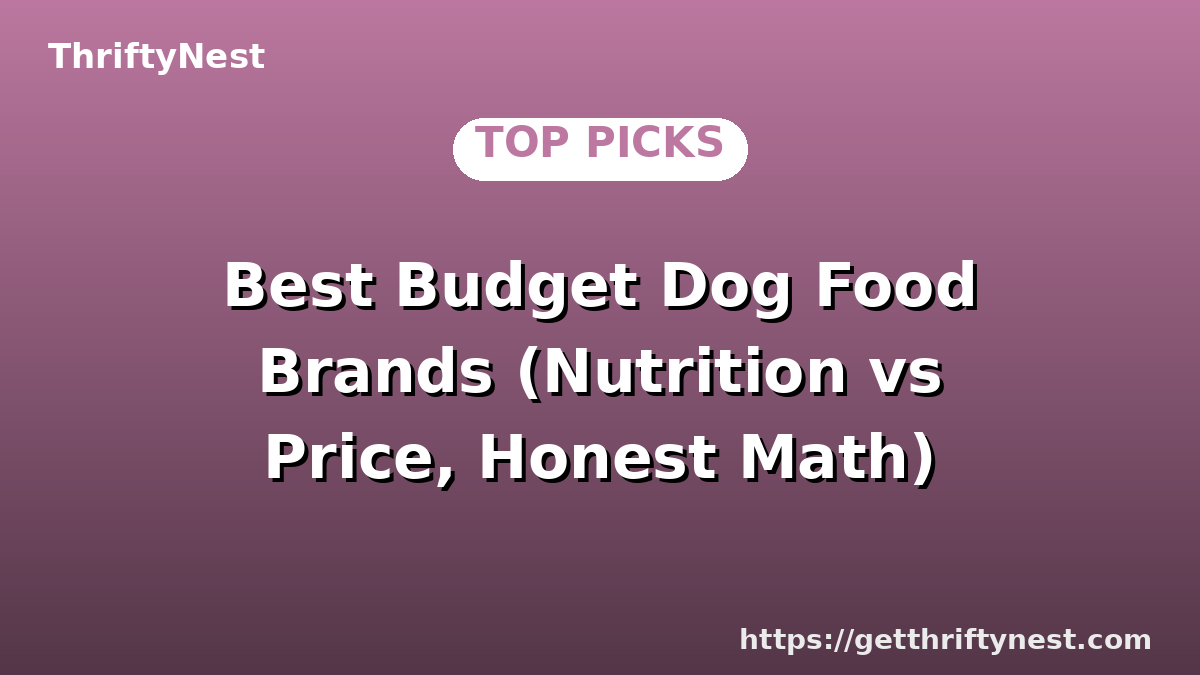 Best Budget Dog Food Brands (Nutrition vs Price, Honest Math)