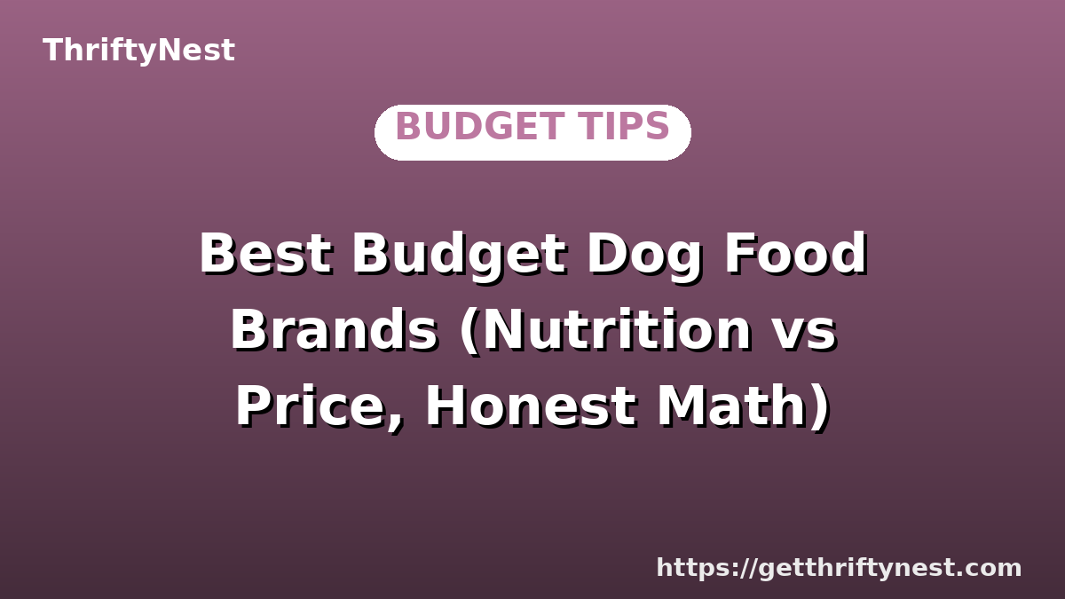 Best Budget Dog Food Brands (Nutrition vs Price, Honest Math)