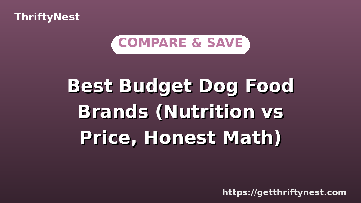Best Budget Dog Food Brands (Nutrition vs Price, Honest Math)