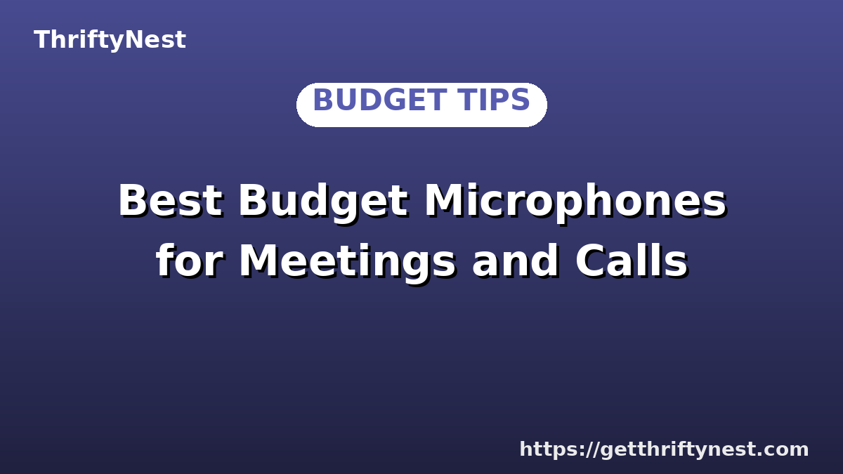 Best Budget Microphones for Meetings and Calls