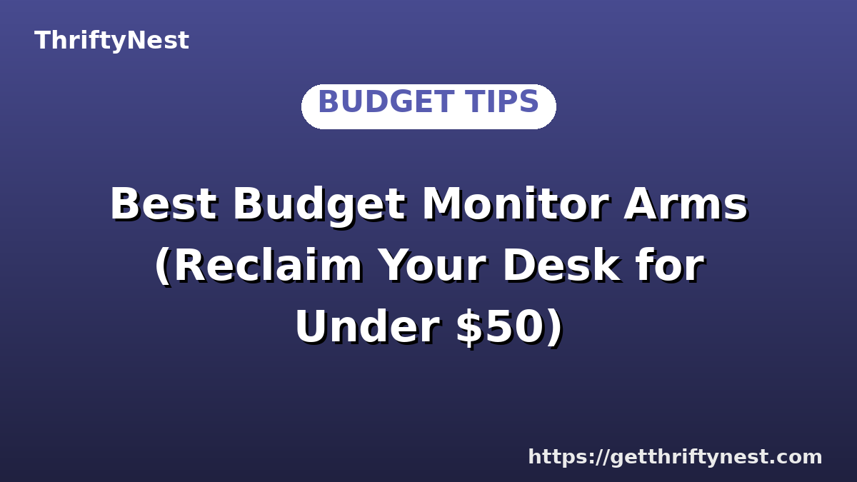 Best Budget Monitor Arms (Reclaim Your Desk for Under $50)