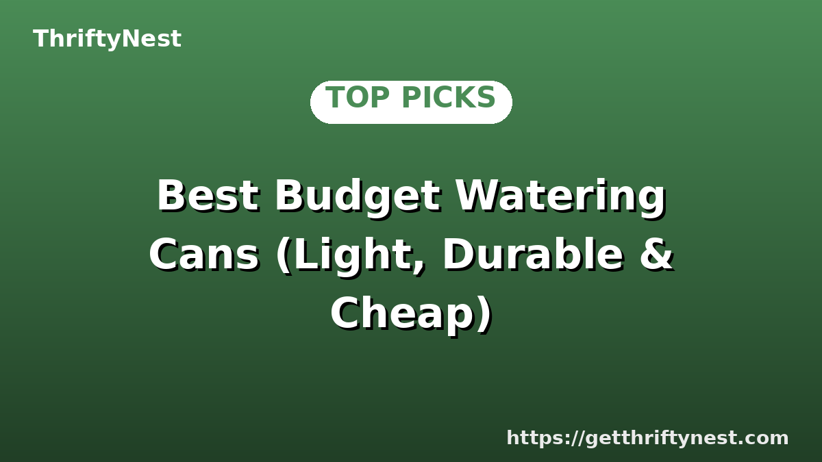 Best Budget Watering Cans (Light, Durable & Cheap)