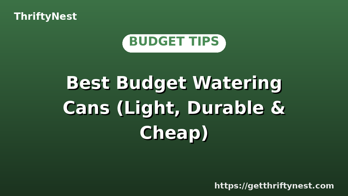 Best Budget Watering Cans (Light, Durable & Cheap)