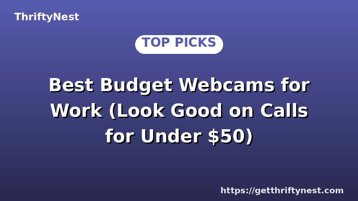 Best Budget Webcams for Work (Look Good on Calls for Under $50)