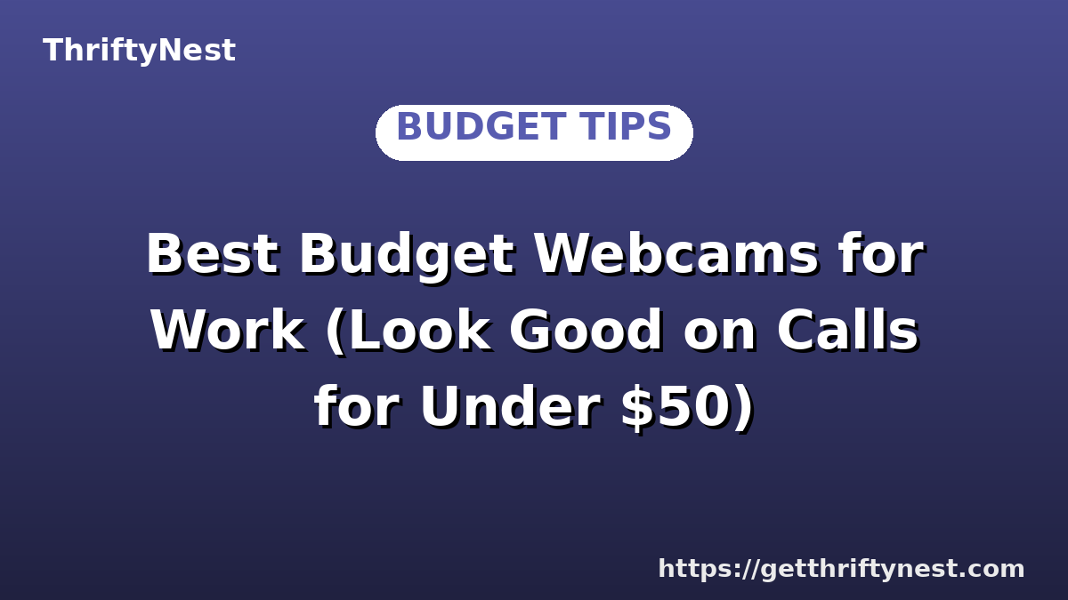 Best Budget Webcams for Work (Look Good on Calls for Under $50)