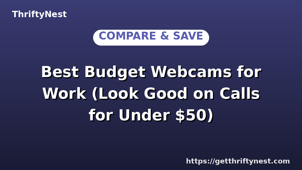 Best Budget Webcams for Work (Look Good on Calls for Under $50)