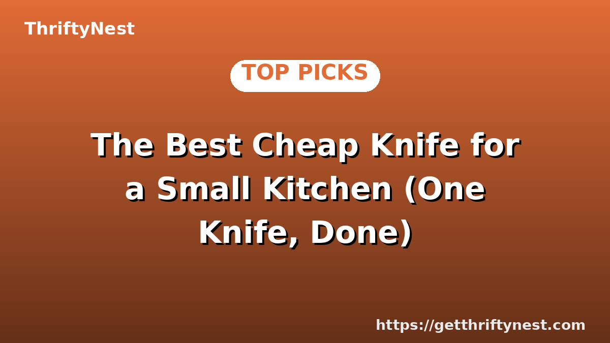 The Best Cheap Knife for a Small Kitchen (One Knife, Done)