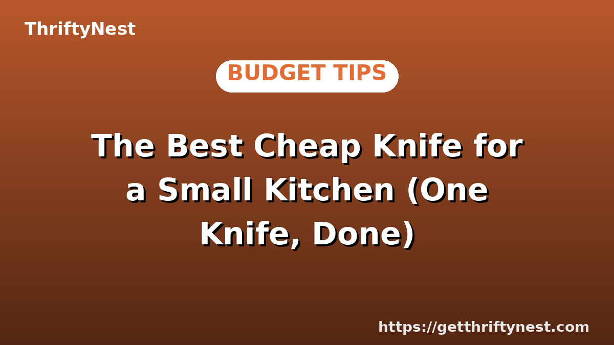 The Best Cheap Knife for a Small Kitchen (One Knife, Done)