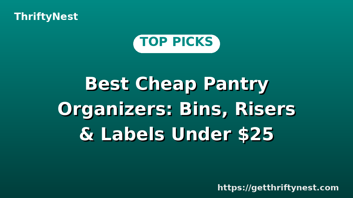 Best Cheap Pantry Organizers: Bins, Risers & Labels Under $25
