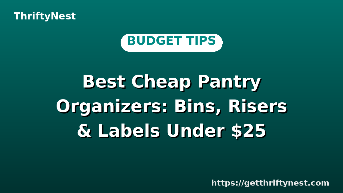 Best Cheap Pantry Organizers: Bins, Risers & Labels Under $25