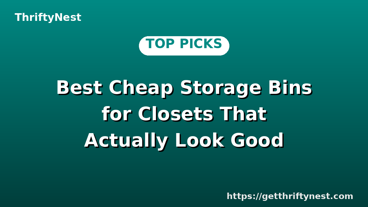 Best Cheap Storage Bins for Closets That Actually Look Good