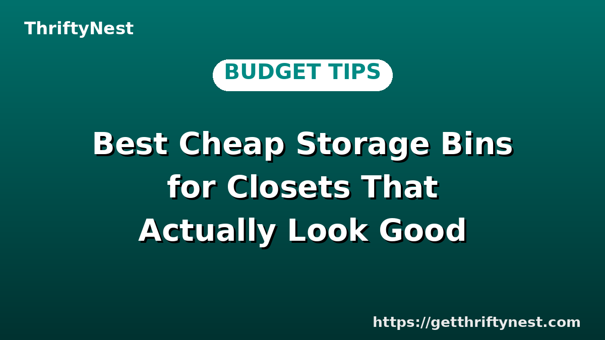 Best Cheap Storage Bins for Closets That Actually Look Good