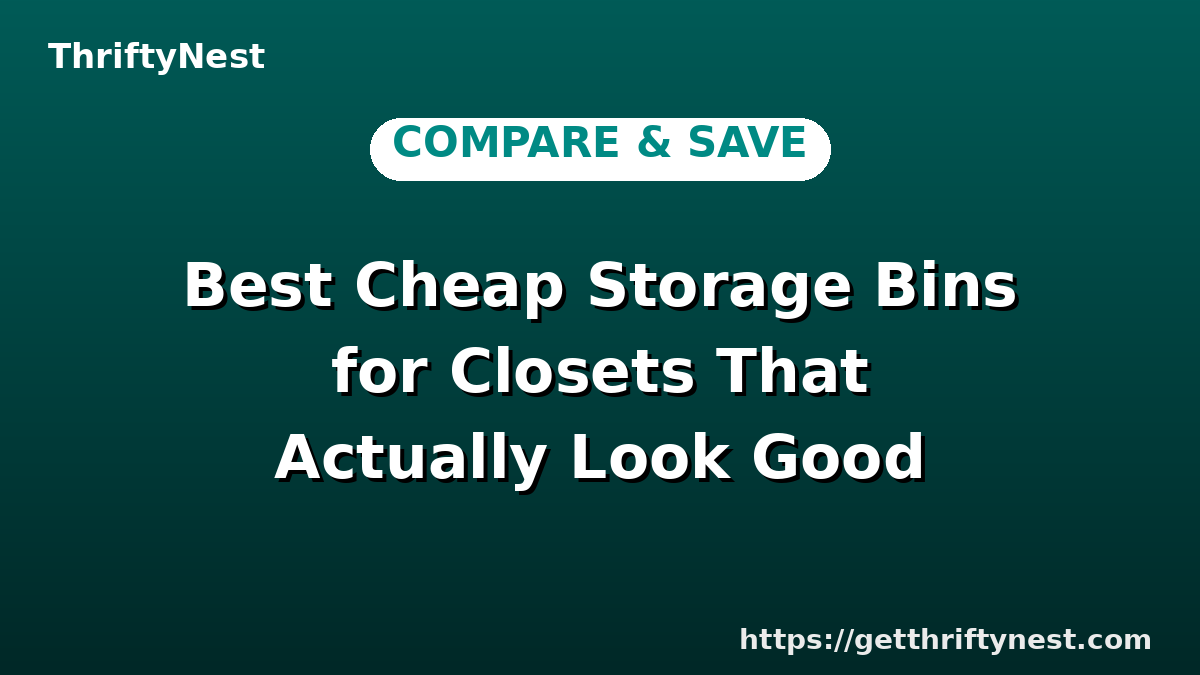 Best Cheap Storage Bins for Closets That Actually Look Good