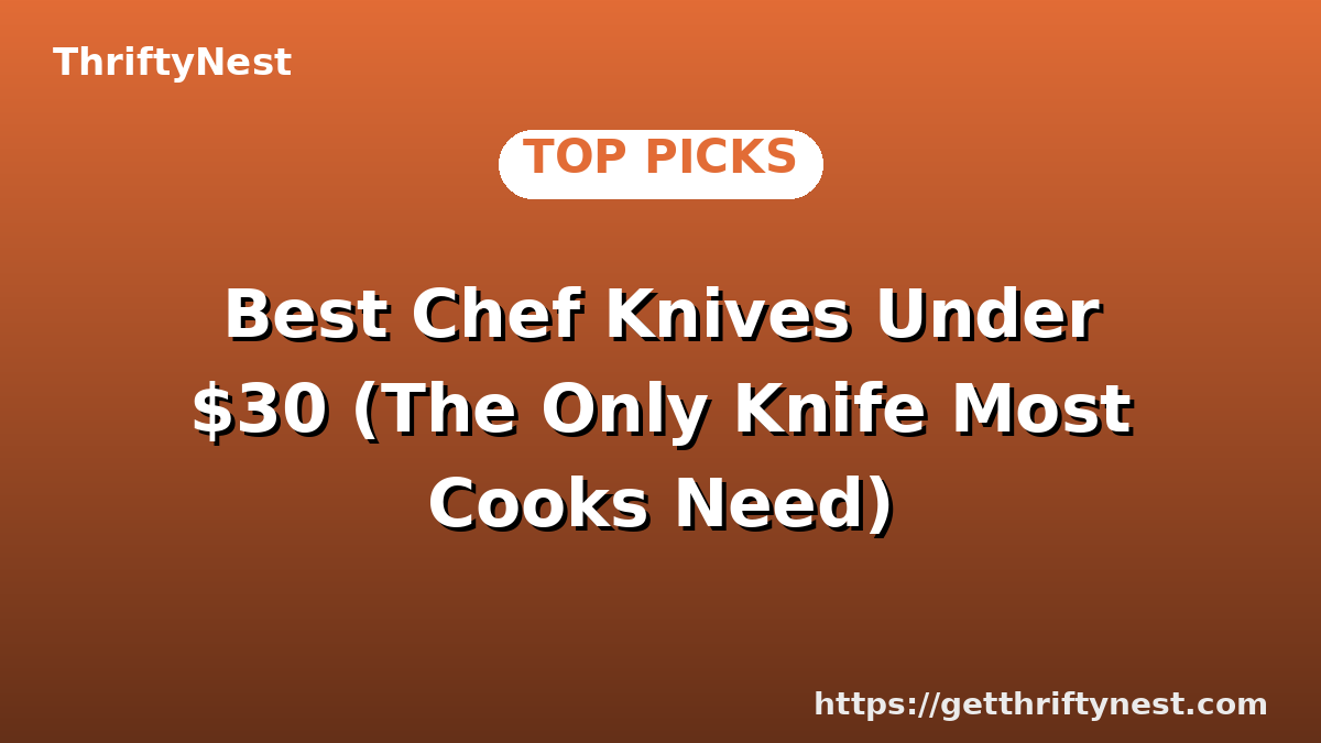 Best Chef Knives Under $30 (The Only Knife Most Cooks Need)