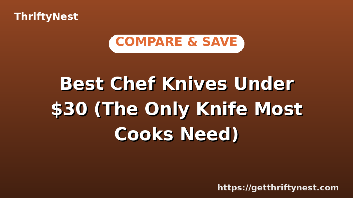 Best Chef Knives Under $30 (The Only Knife Most Cooks Need)