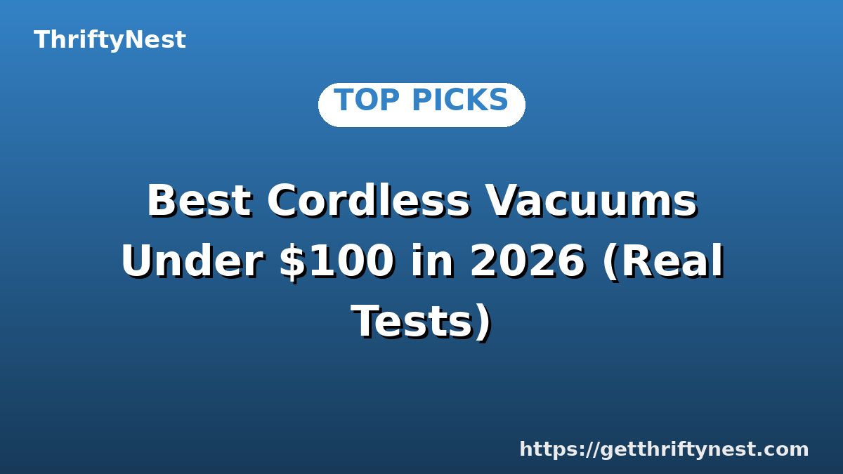 Best Cordless Vacuums Under $100 in 2026 (Real Tests)