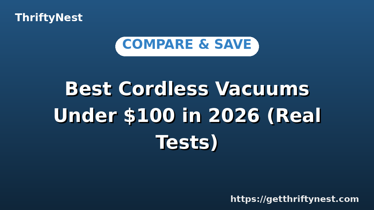 Best Cordless Vacuums Under $100 in 2026 (Real Tests)