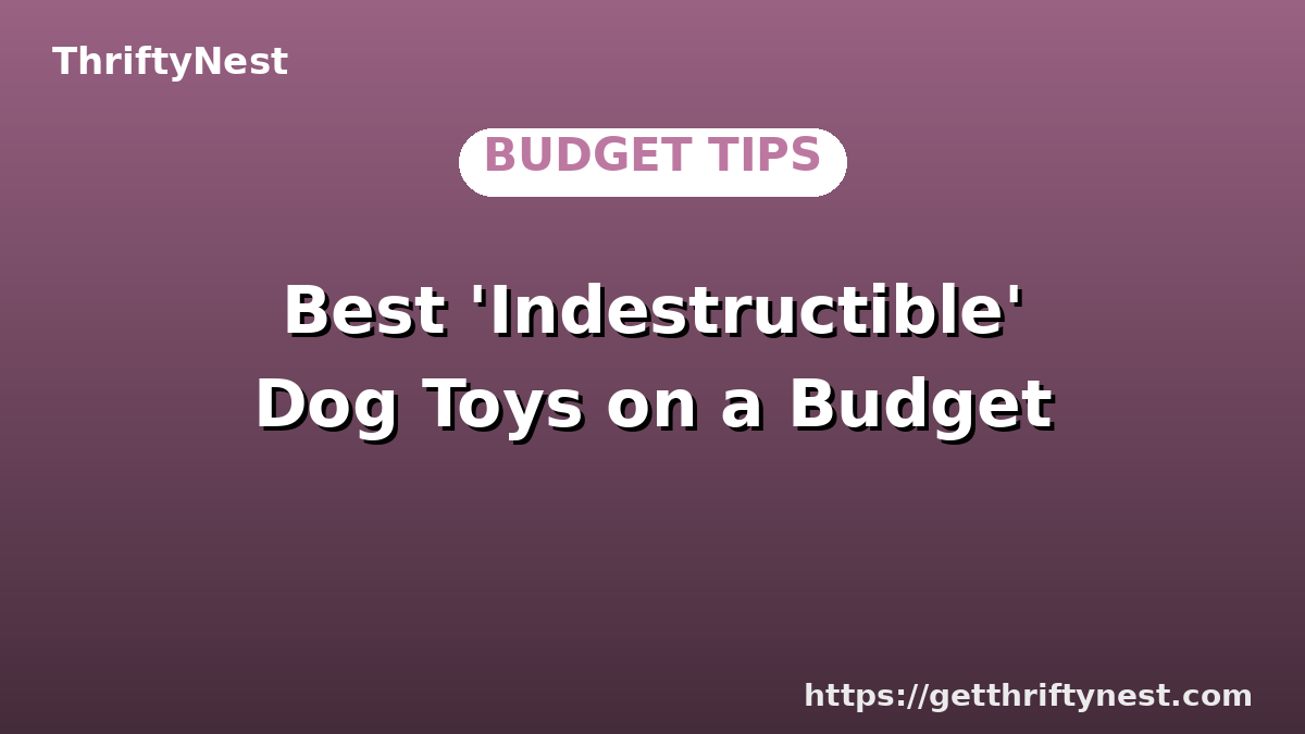 Best 'Indestructible' Dog Toys on a Budget