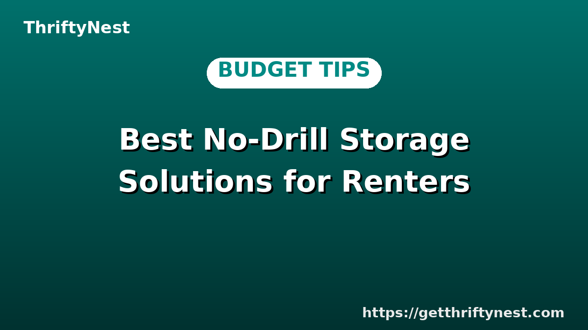 Best No-Drill Storage Solutions for Renters