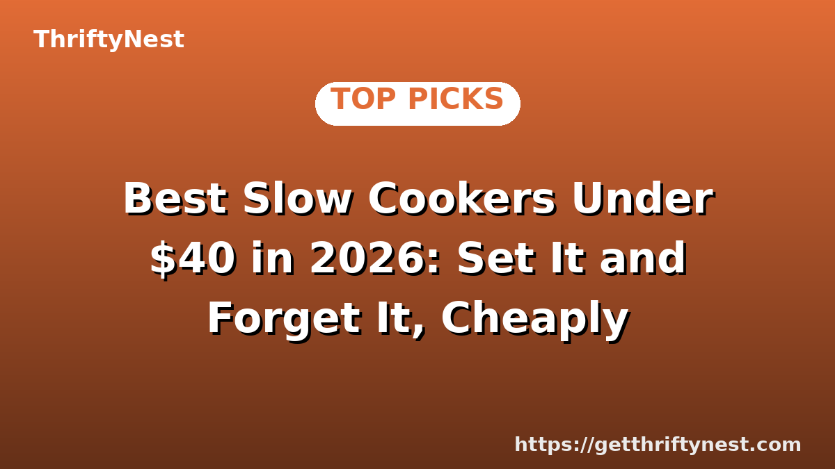 Best Slow Cookers Under $40 in 2026: Set It and Forget It, Cheaply