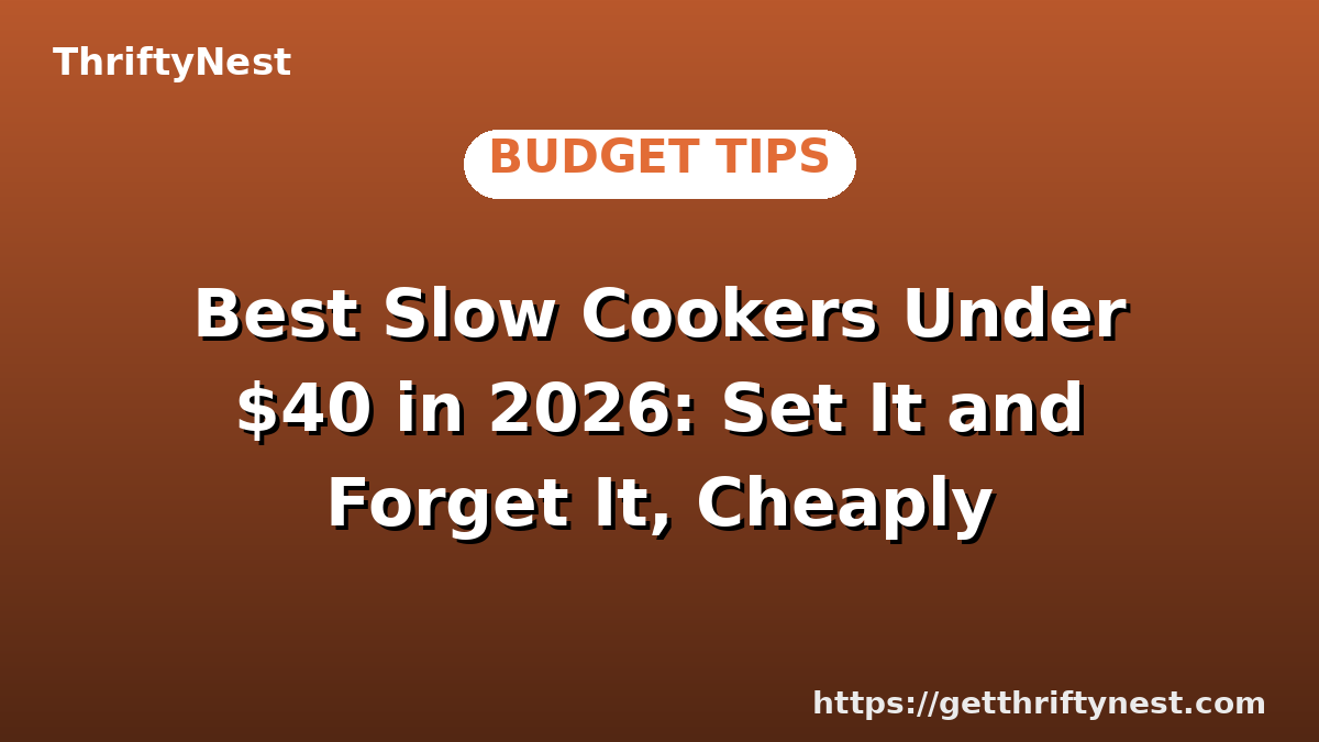Best Slow Cookers Under $40 in 2026: Set It and Forget It, Cheaply