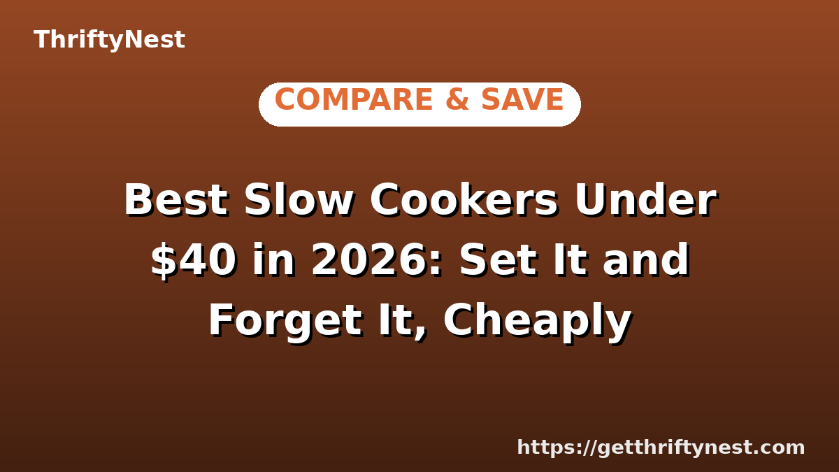 Best Slow Cookers Under $40 in 2026: Set It and Forget It, Cheaply