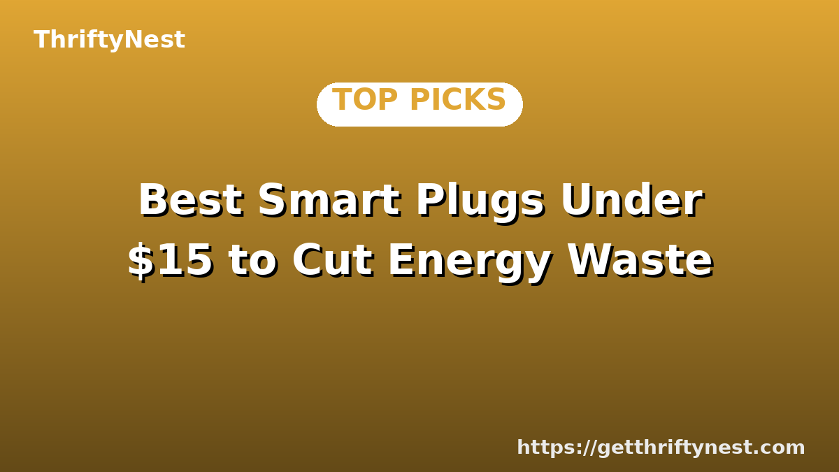 Best Smart Plugs Under $15 to Cut Energy Waste