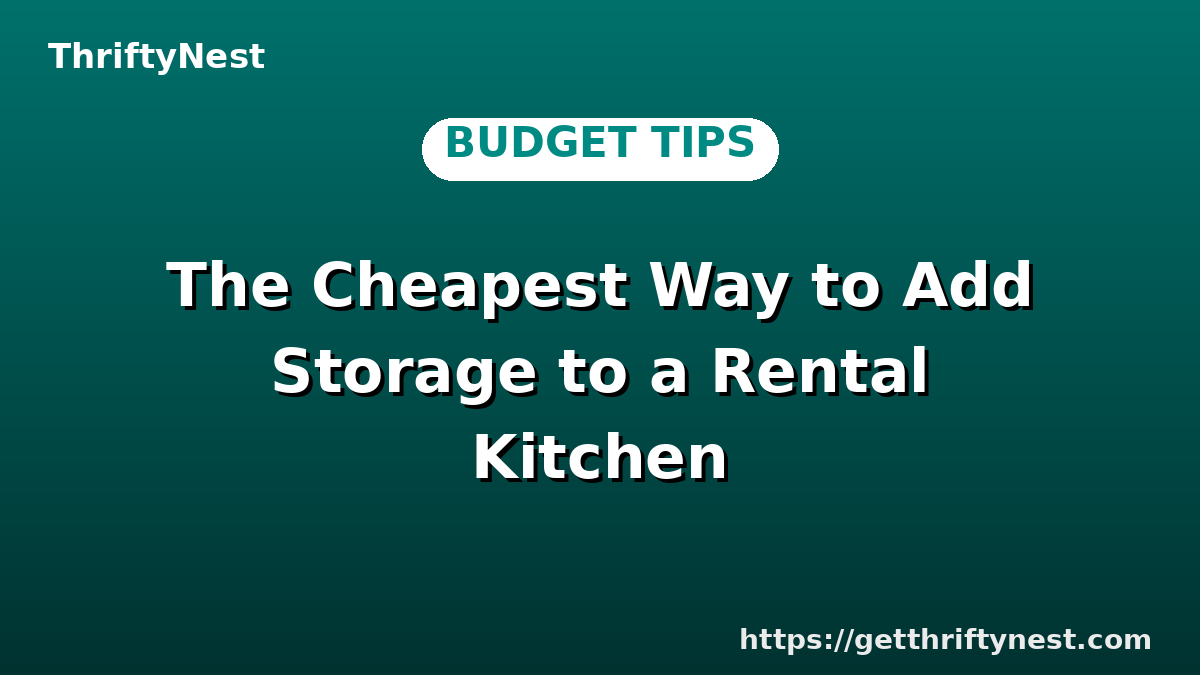The Cheapest Way to Add Storage to a Rental Kitchen