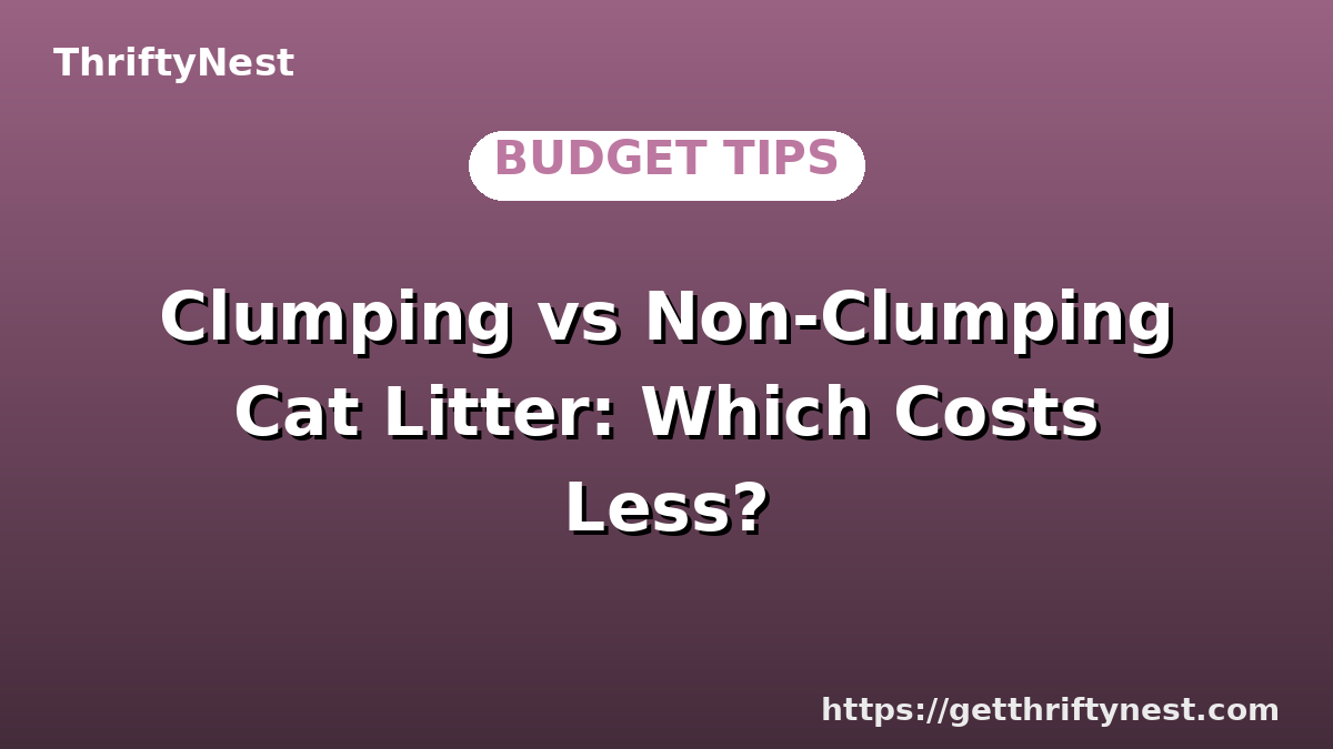 Clumping vs Non-Clumping Cat Litter: Which Costs Less?