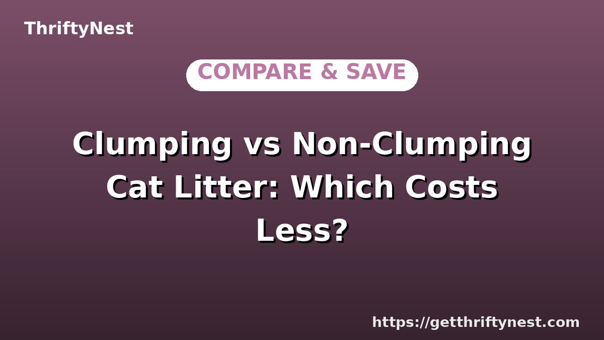 Clumping vs Non-Clumping Cat Litter: Which Costs Less?