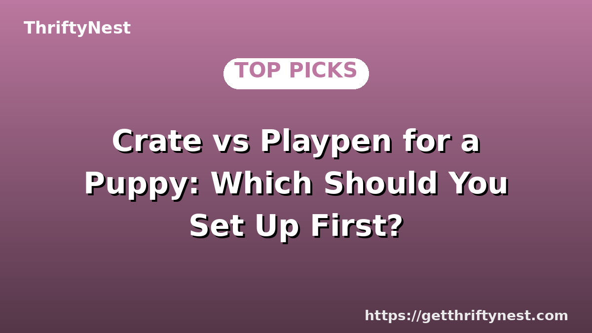Crate vs Playpen for a Puppy: Which Should You Set Up First?