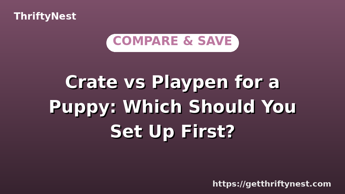 Crate vs Playpen for a Puppy: Which Should You Set Up First?