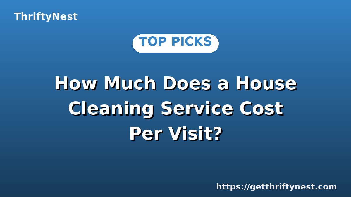 How Much Does a House Cleaning Service Cost Per Visit?