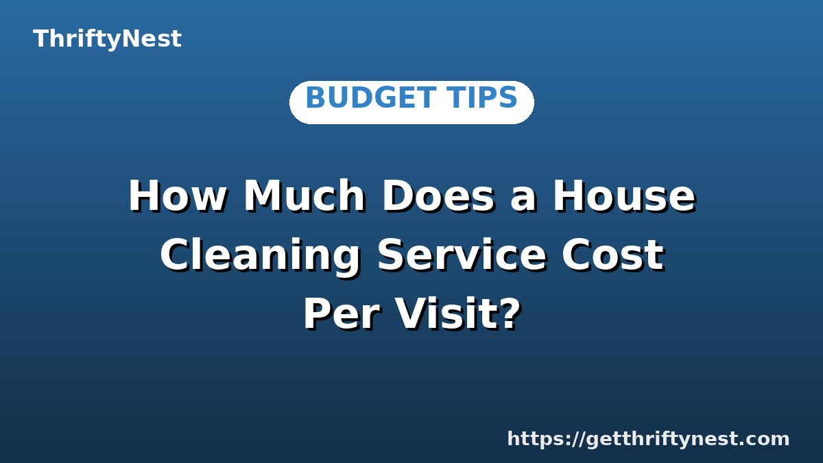 How Much Does a House Cleaning Service Cost Per Visit?