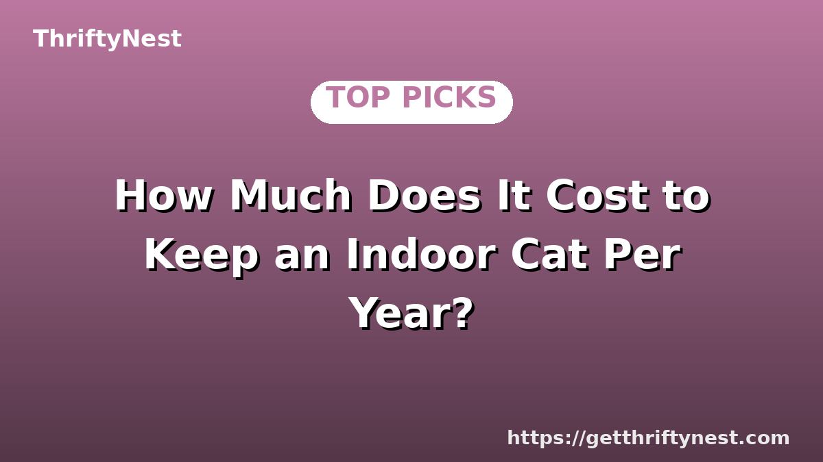 How Much Does It Cost to Keep an Indoor Cat Per Year?