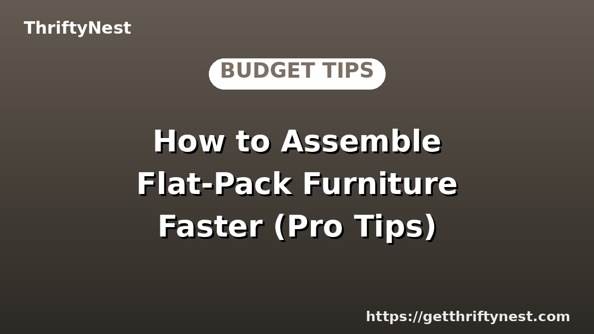 How to Assemble Flat-Pack Furniture Faster (Pro Tips)