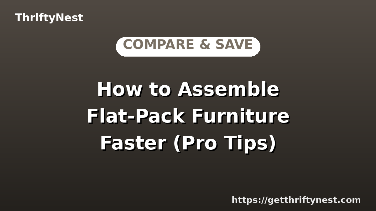 How to Assemble Flat-Pack Furniture Faster (Pro Tips)