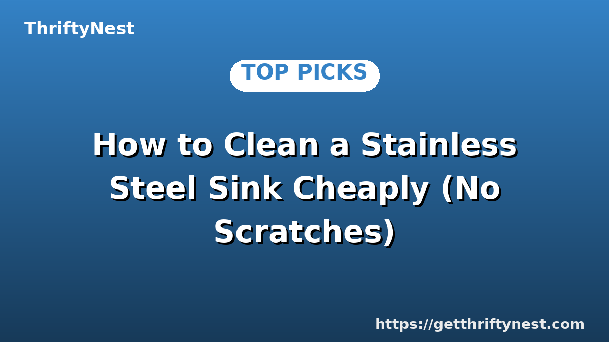 How to Clean a Stainless Steel Sink Cheaply (No Scratches)