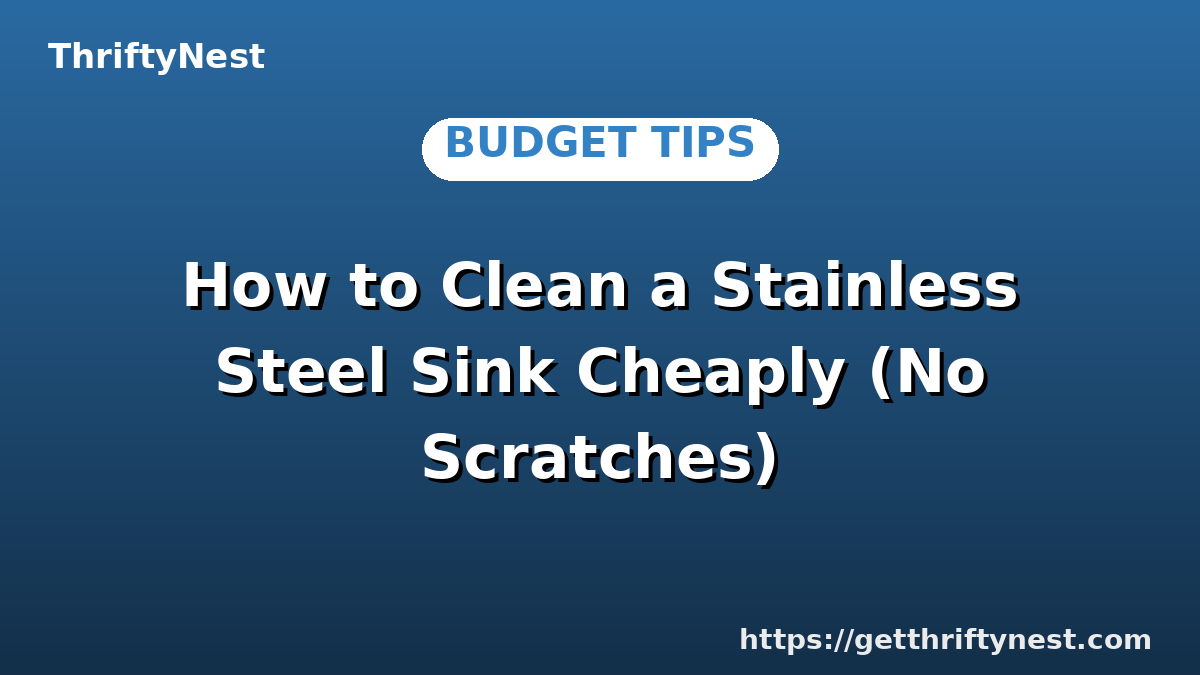 How to Clean a Stainless Steel Sink Cheaply (No Scratches)
