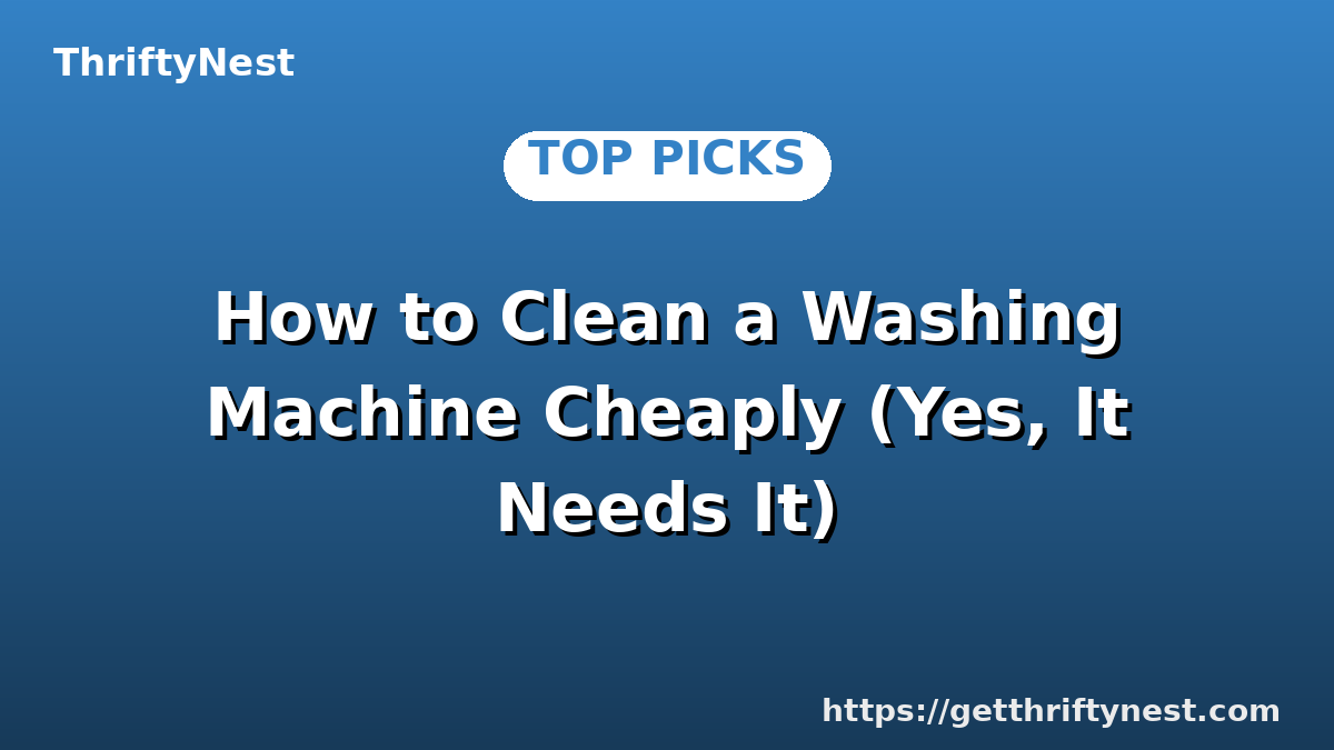How to Clean a Washing Machine Cheaply (Yes, It Needs It)