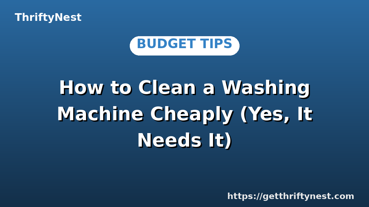 How to Clean a Washing Machine Cheaply (Yes, It Needs It)