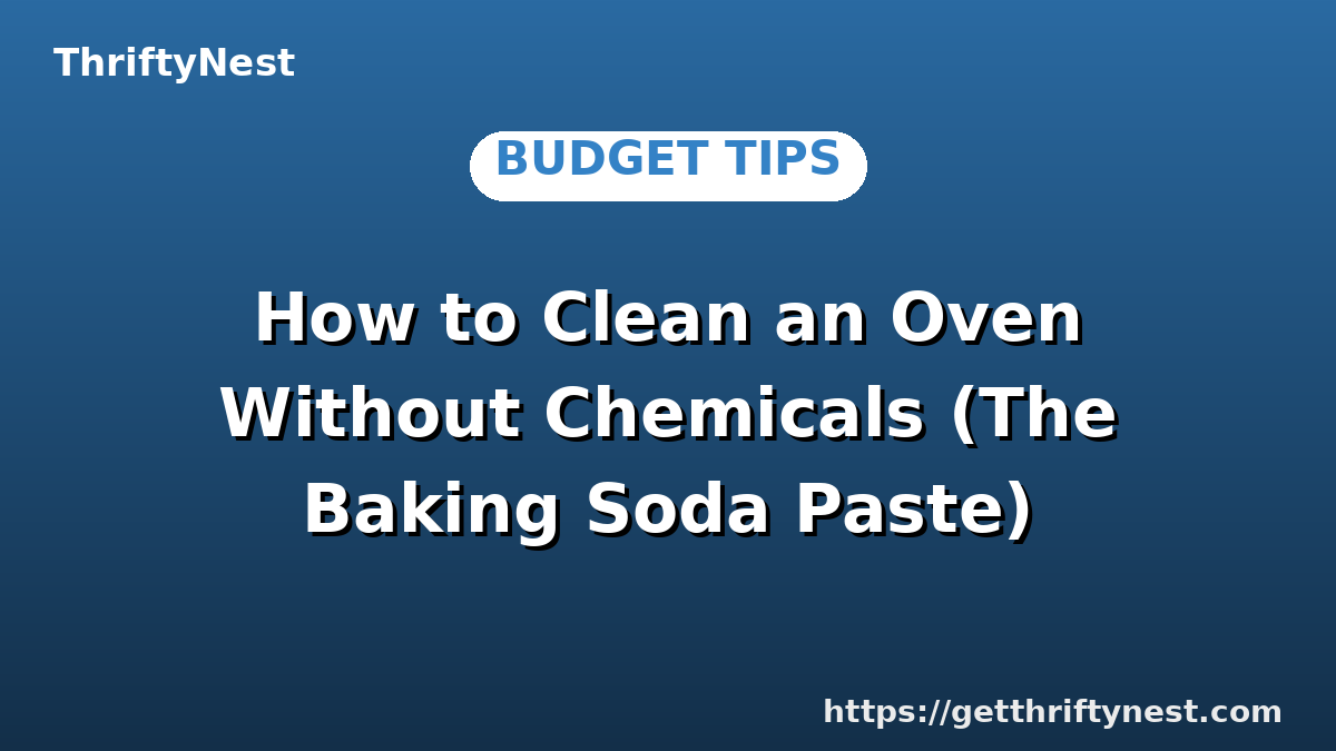 How to Clean an Oven Without Chemicals (The Baking Soda Paste)