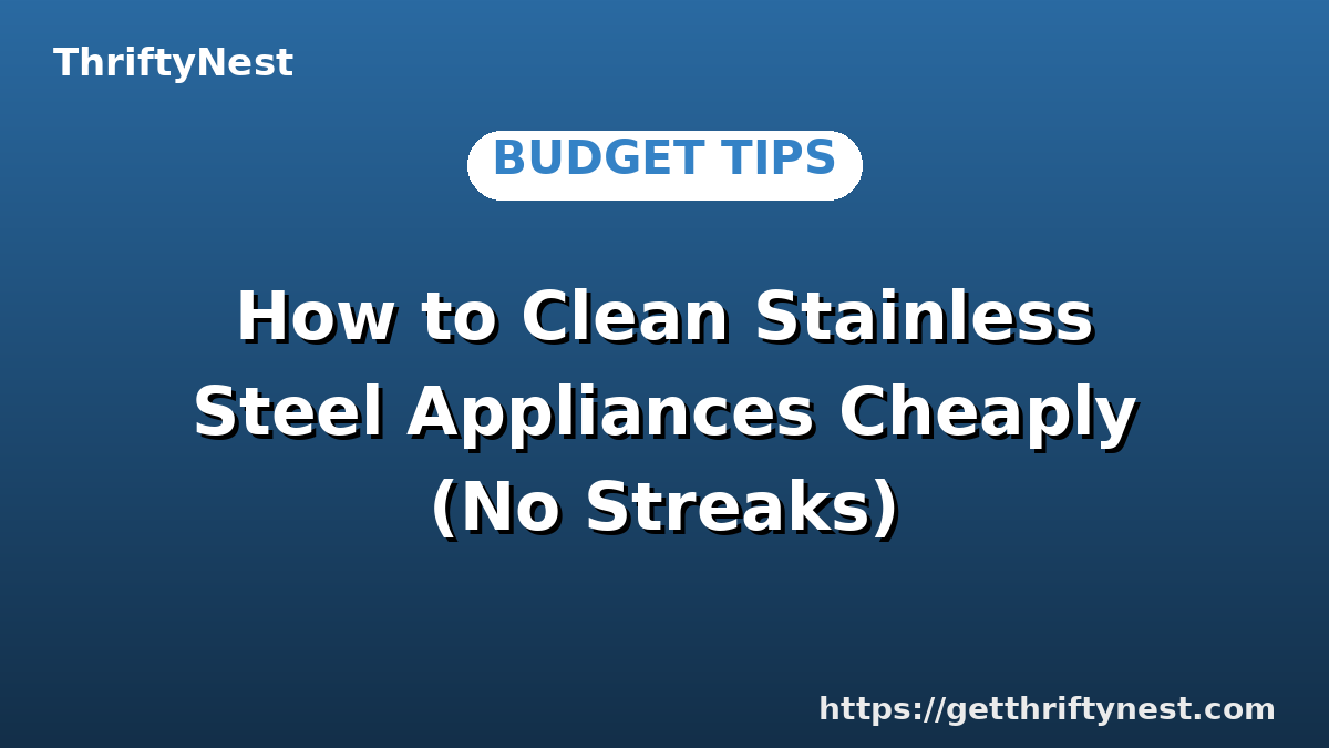 How to Clean Stainless Steel Appliances Cheaply (No Streaks)