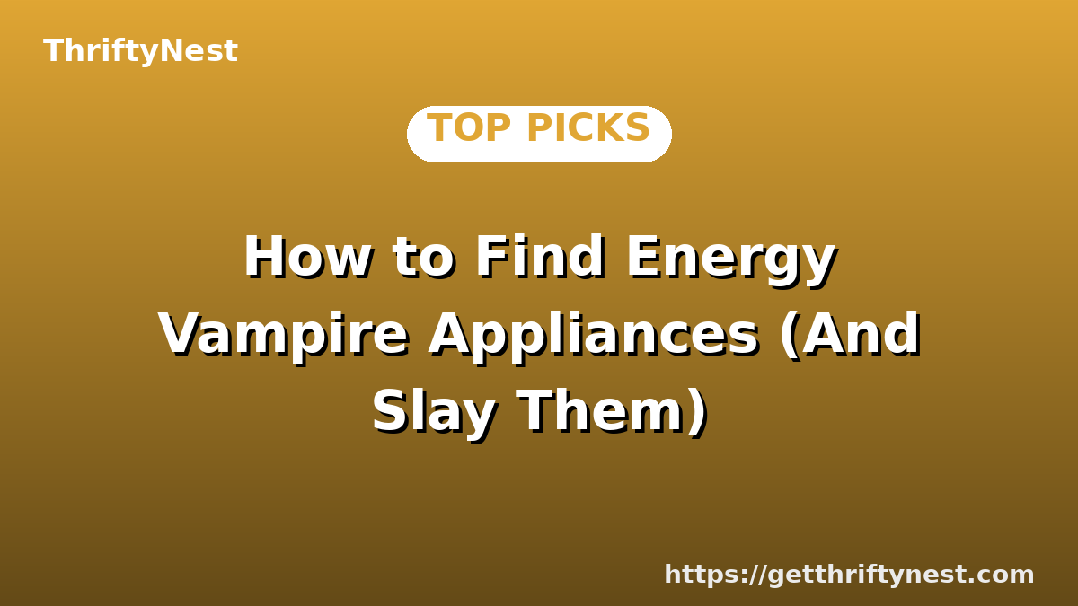 How to Find Energy Vampire Appliances (And Slay Them)