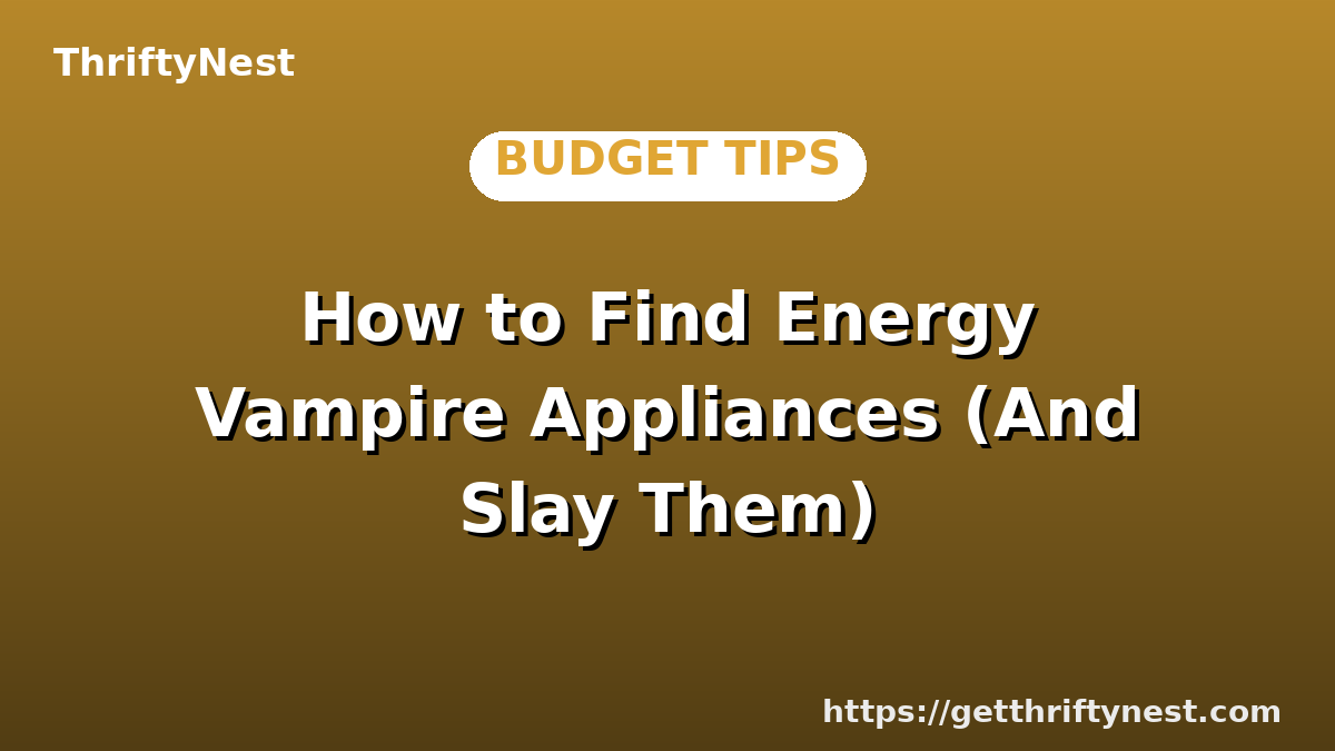 How to Find Energy Vampire Appliances (And Slay Them)