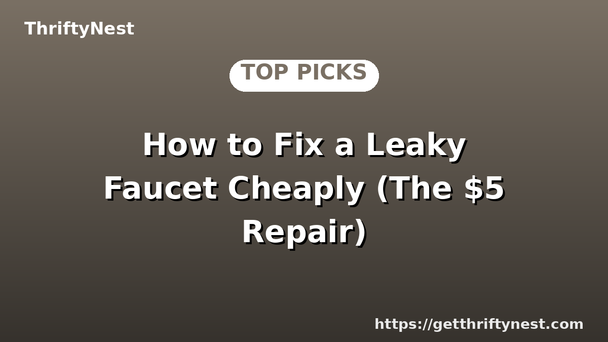 How to Fix a Leaky Faucet Cheaply (The $5 Repair)
